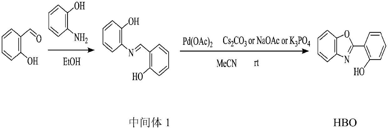 Palladium catalyzed synthesis method of 2-(2 '-hydroxy phenyl) benzoxazole