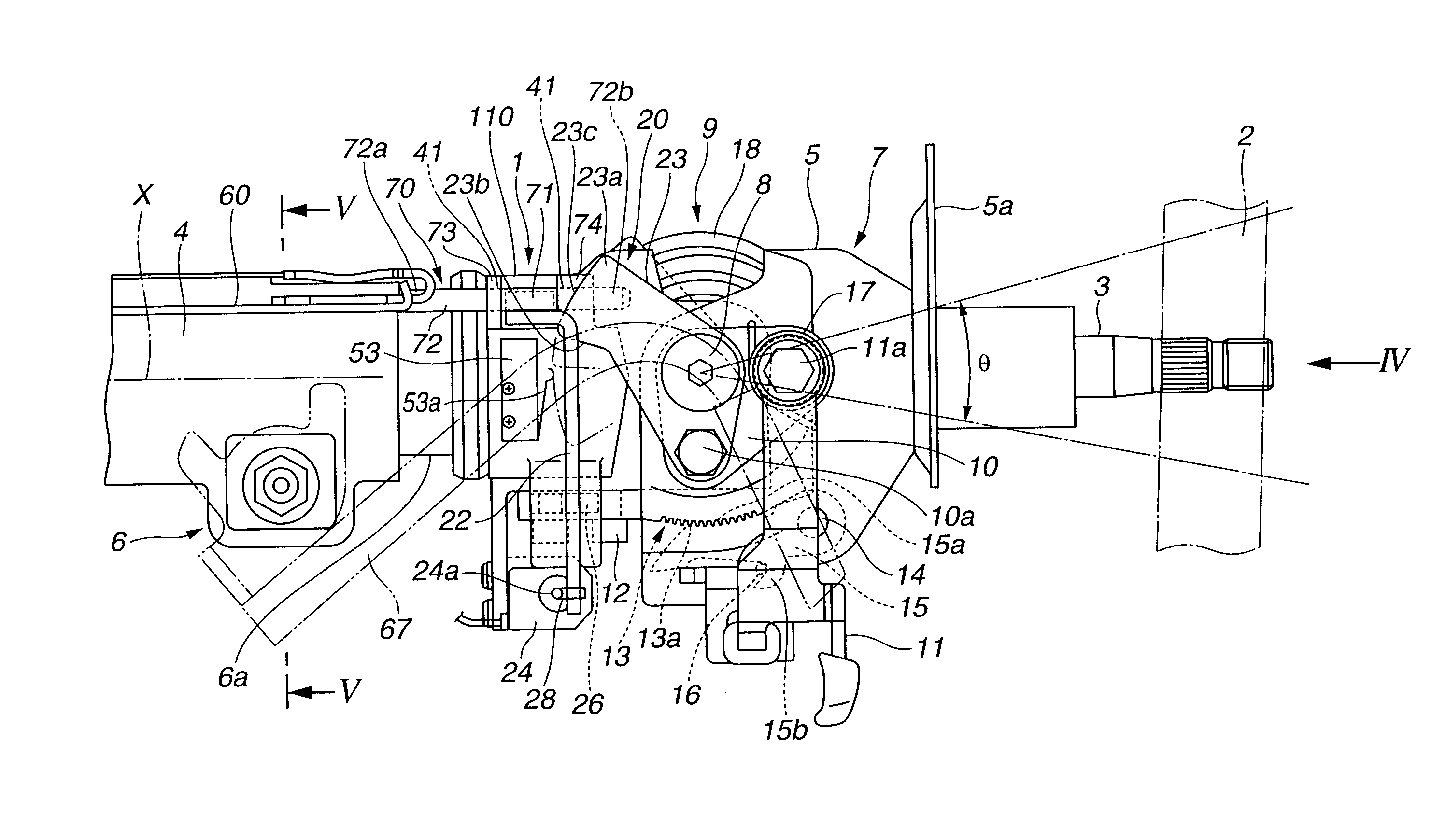 Steering system with tilt control