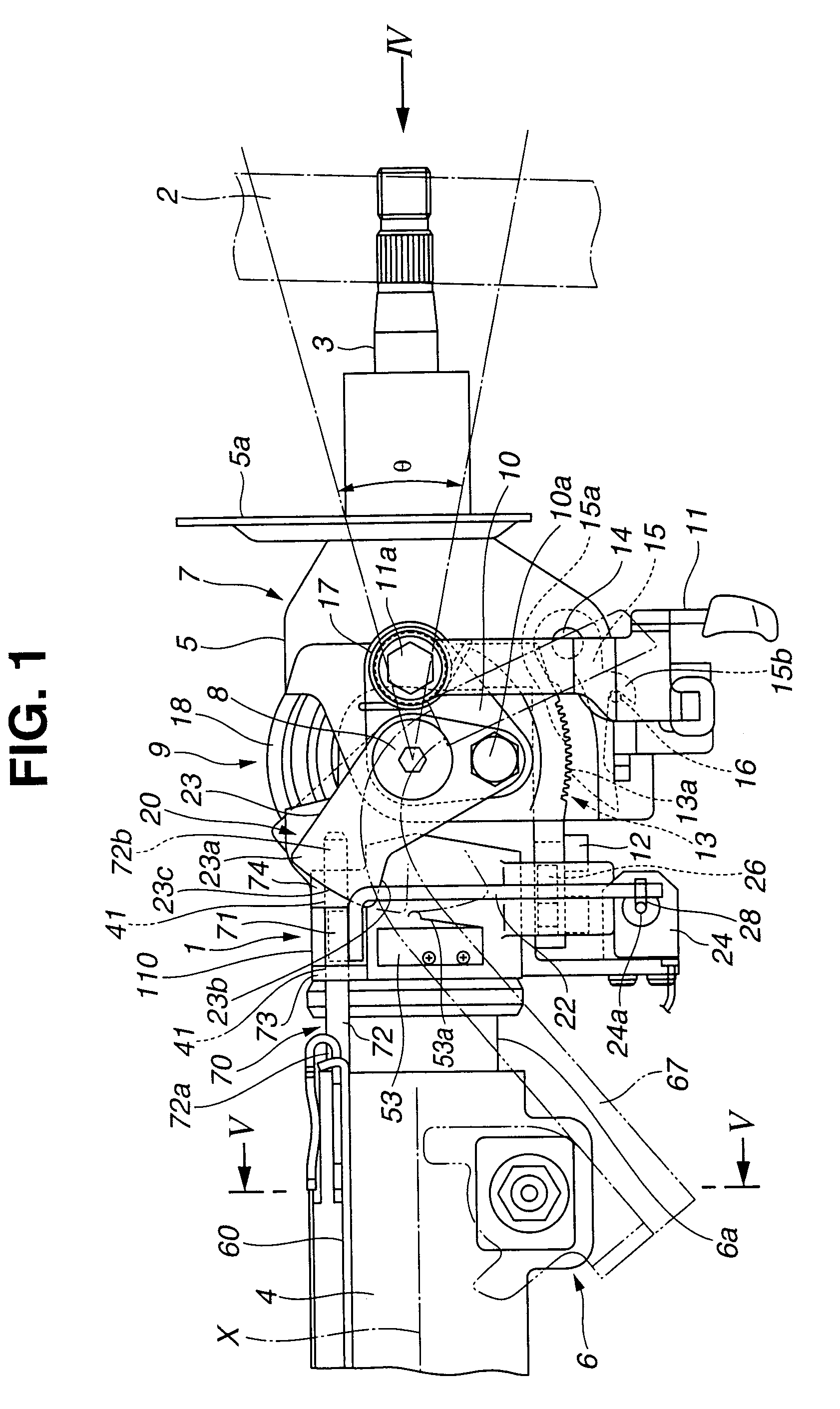 Steering system with tilt control