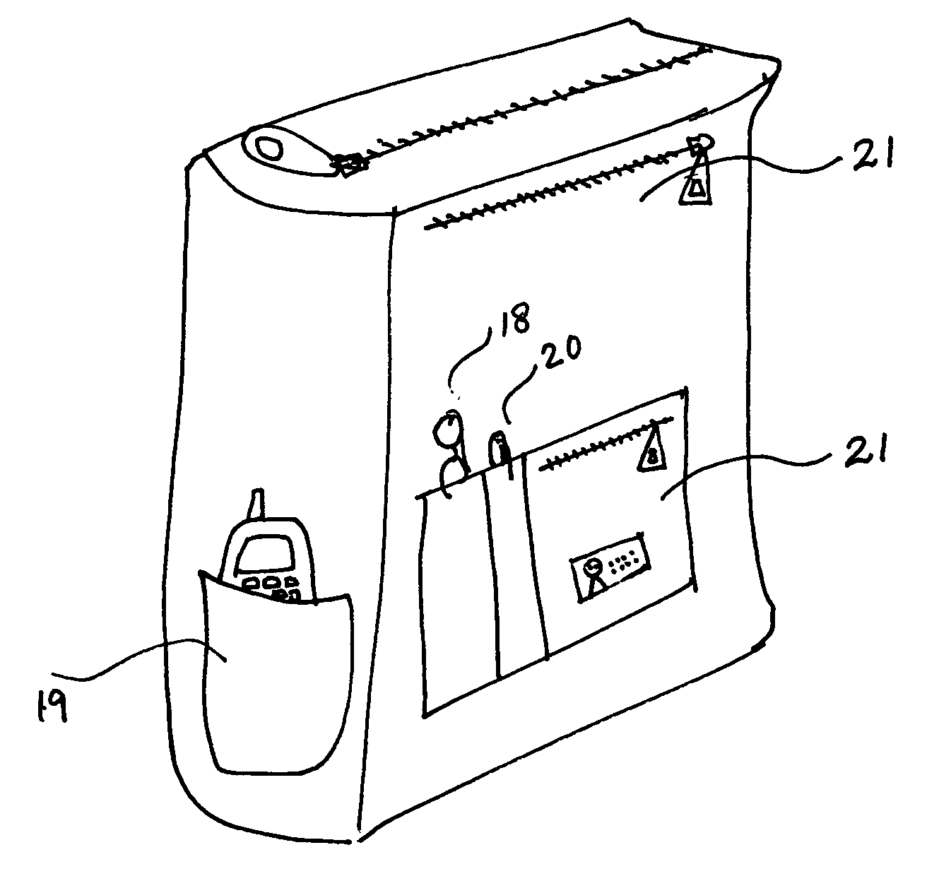 Bag to gather, removably secure, and track pills and pill organizers in a compact way