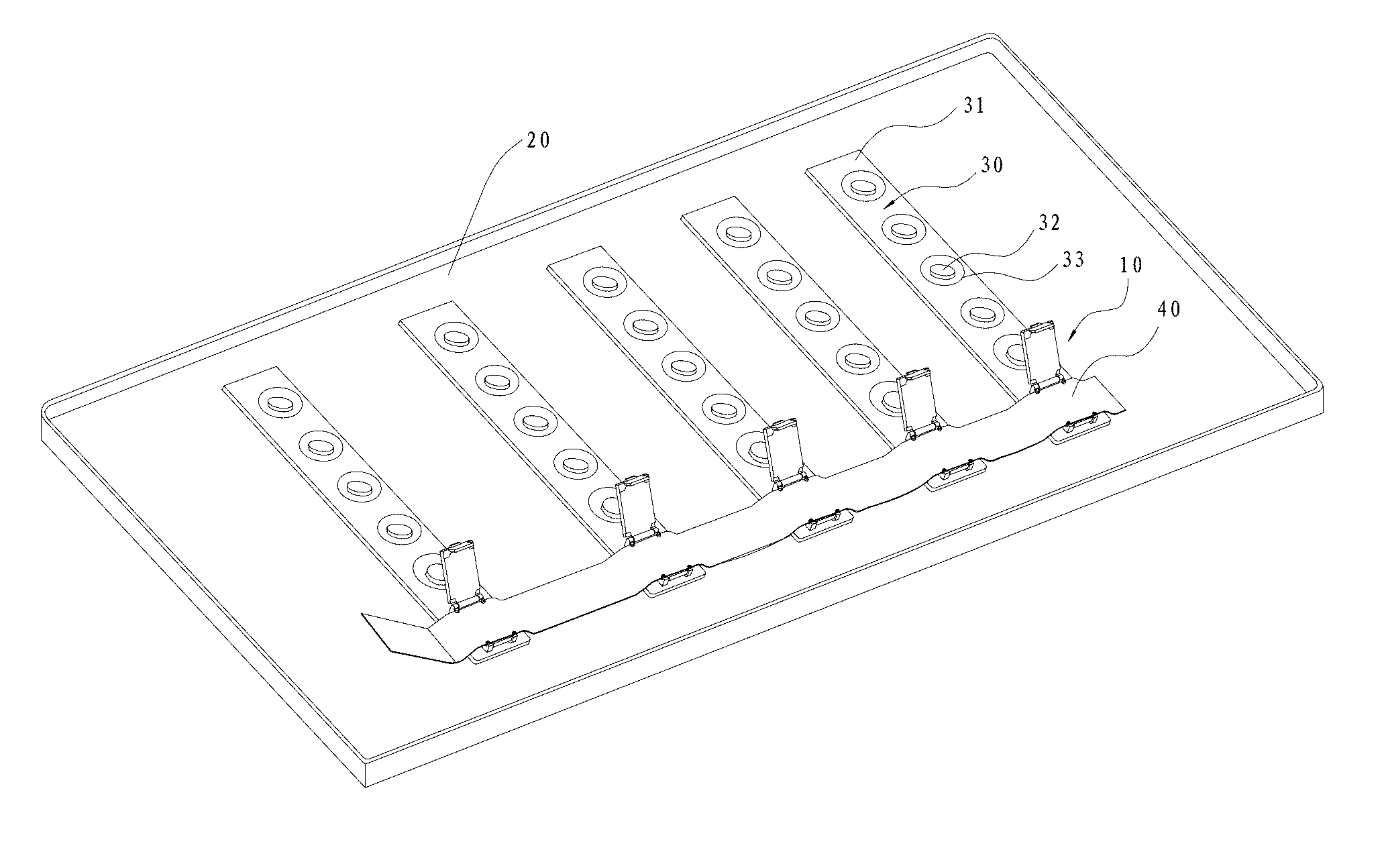 Flexible flat cable connector, direct-type backlight module, and cable arrangement device