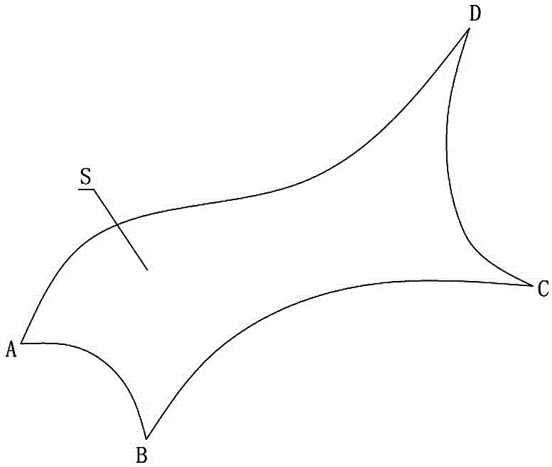 Projection-based space curved surface quadrangle grid dissection method