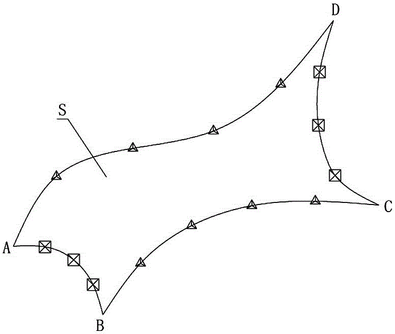 Projection-based space curved surface quadrangle grid dissection method