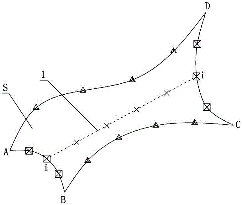 Projection-based space curved surface quadrangle grid dissection method