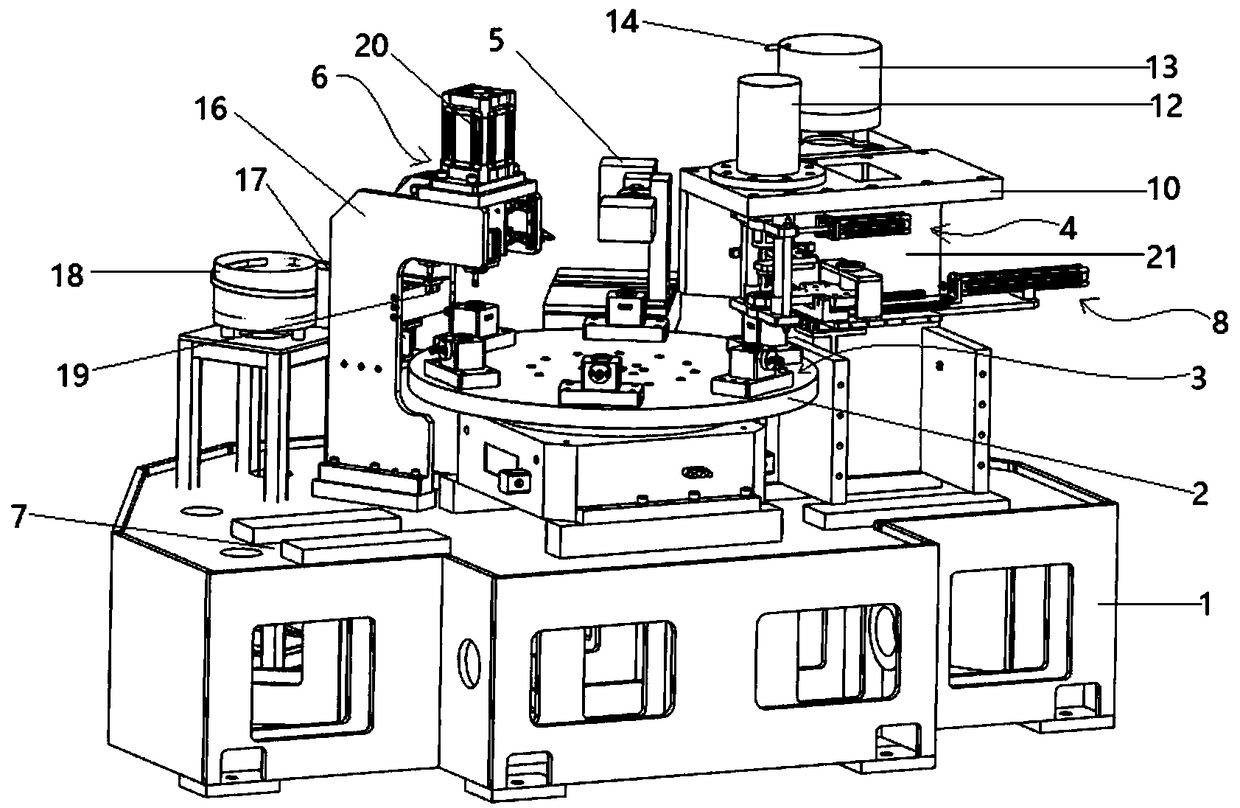 Automatic press-fitting device of starter planetary shafts