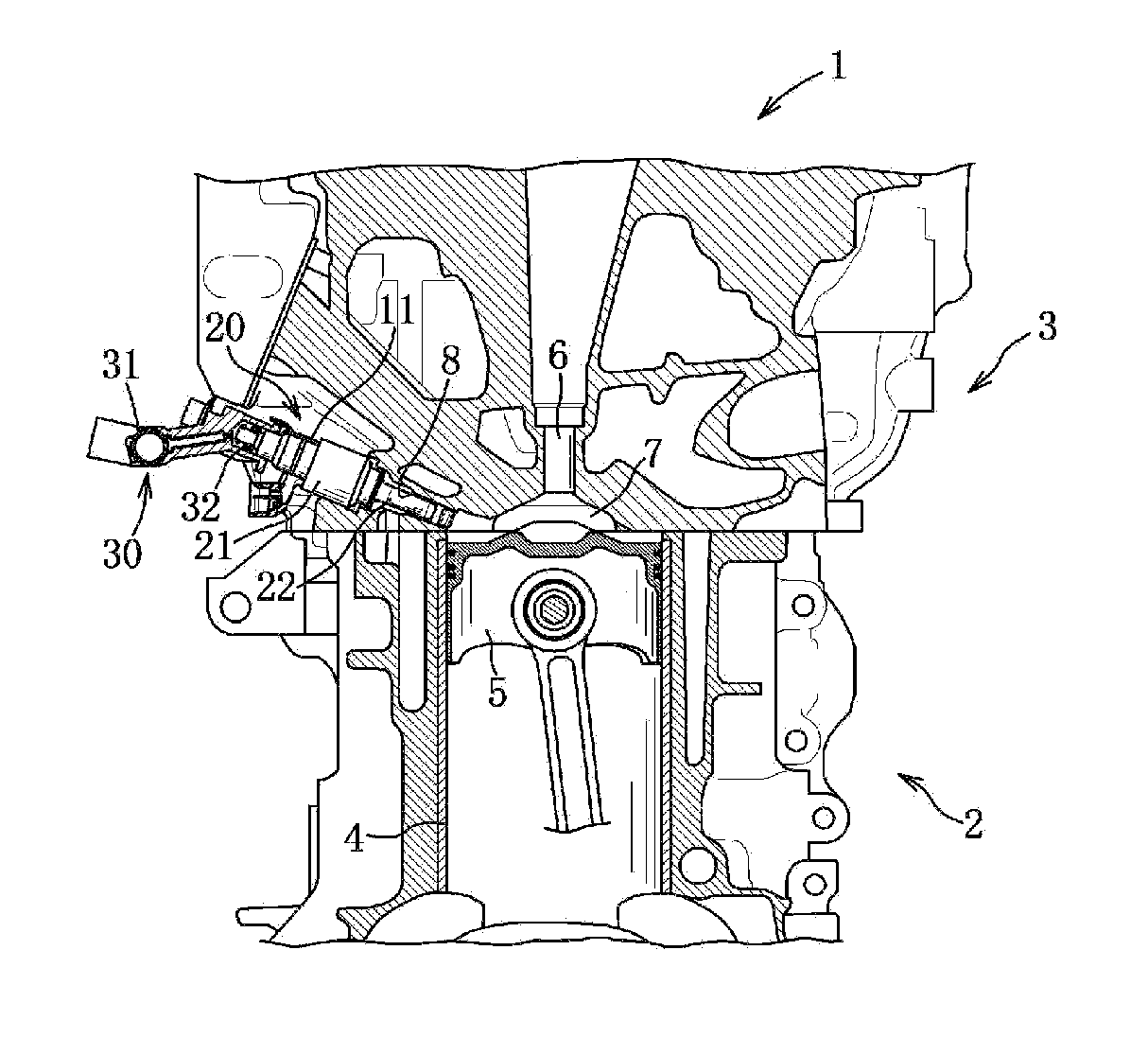 Attaching method of fuel rail assembly for direct-injection engine