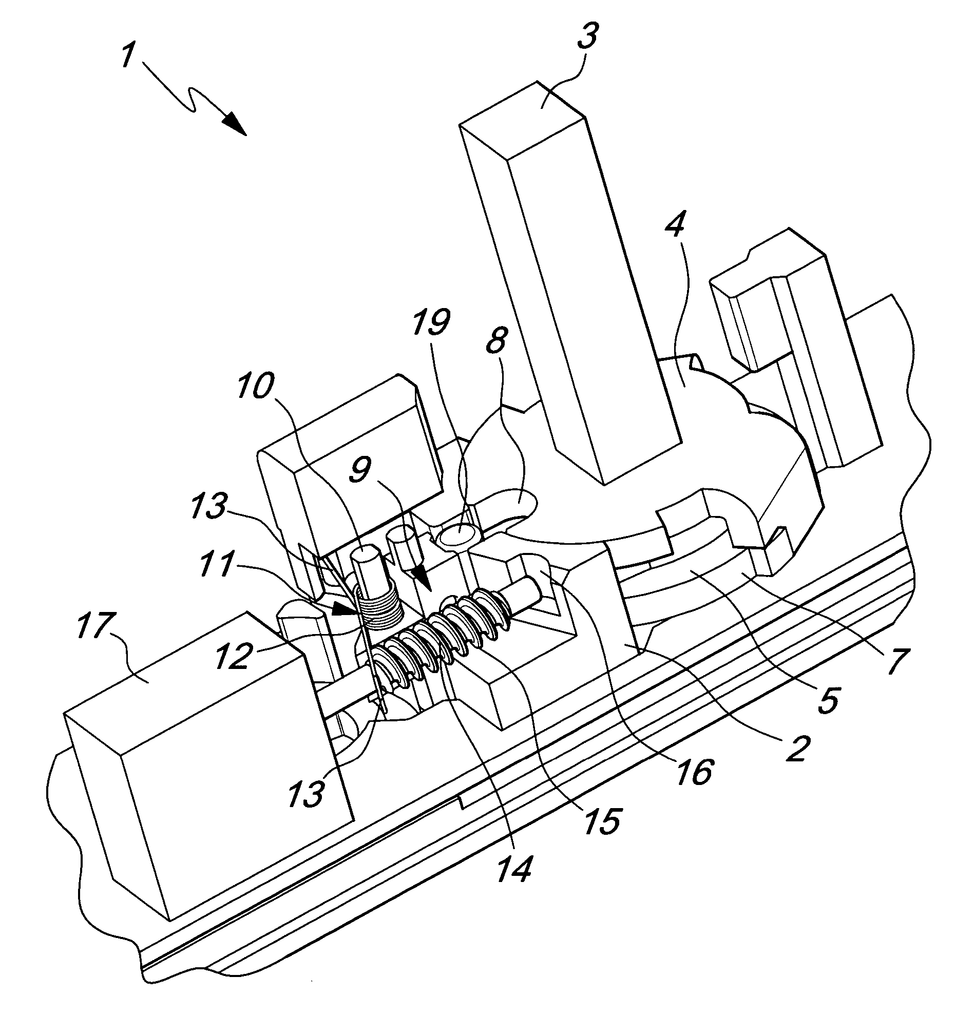 Electric lock with multiple-function spring