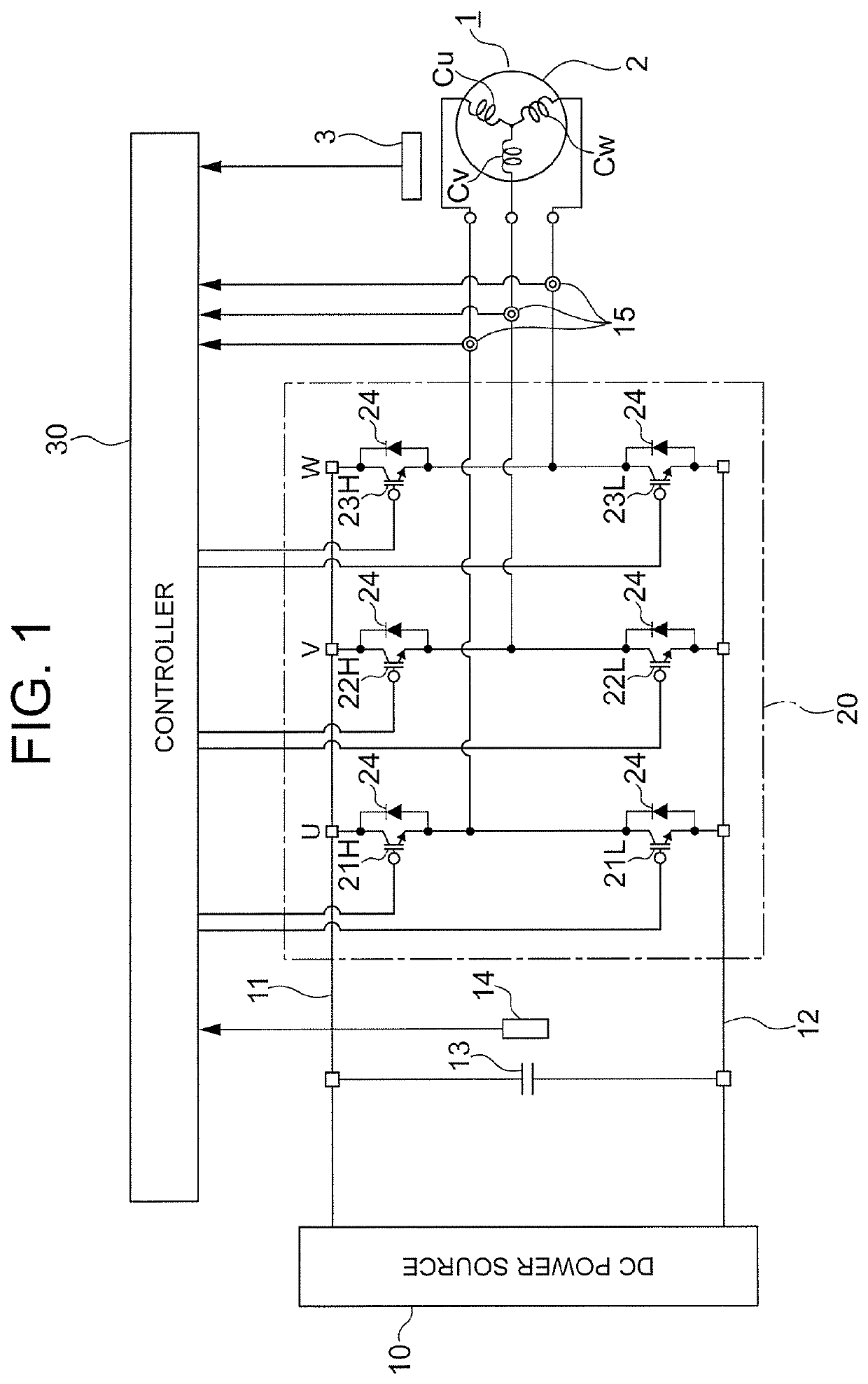 Controller for ac rotating electric machine