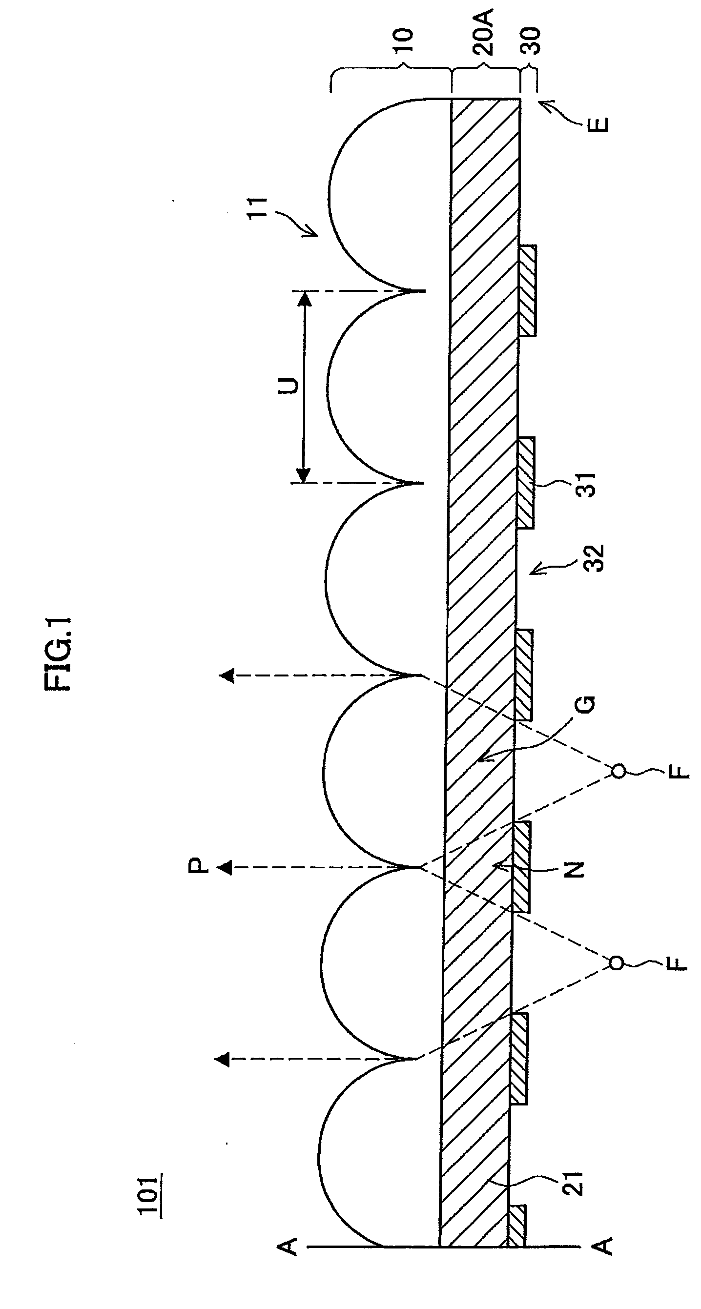 Lens Array Sheet, Light Source and Liquid Crystal Display Device