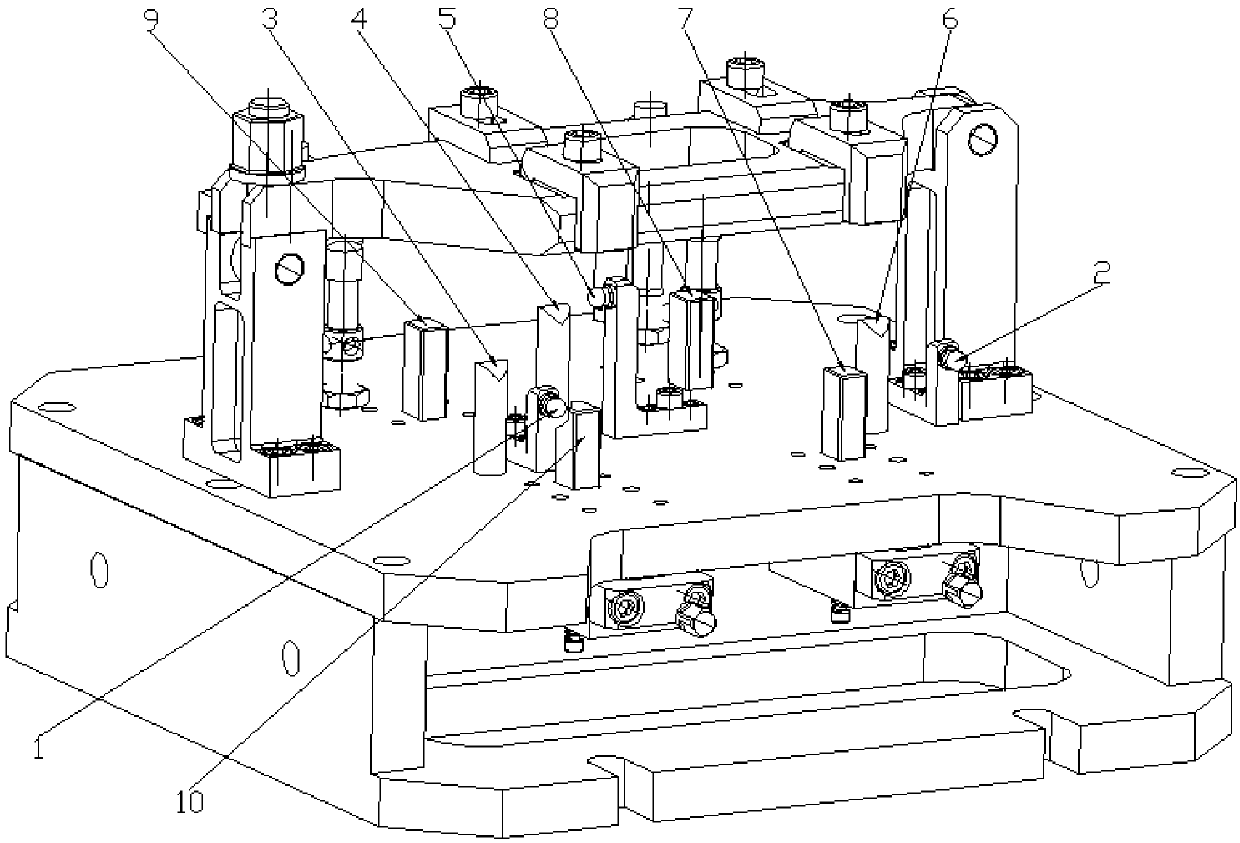 A tool for processing multiple guide vanes of large gas turbines