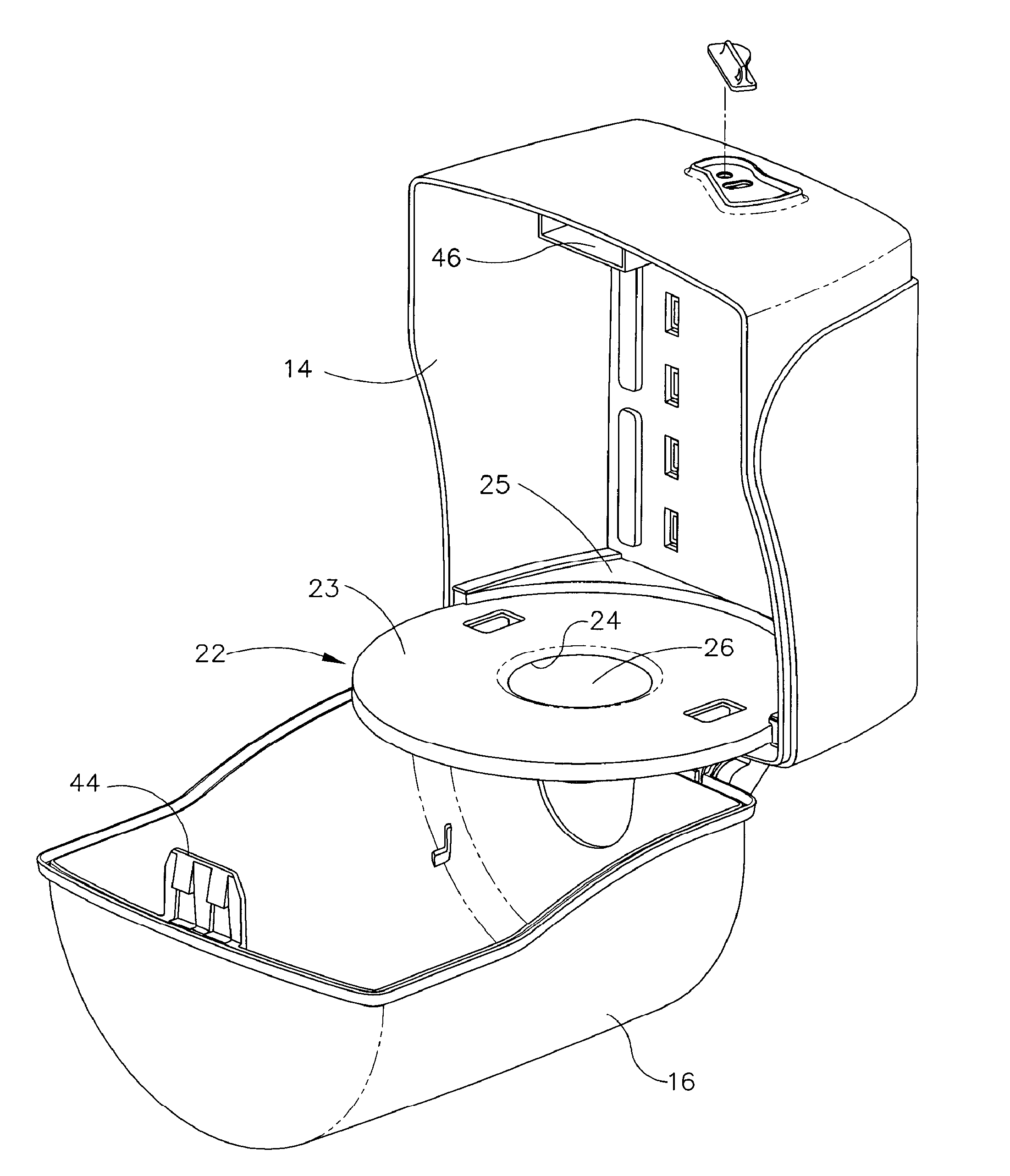 Center-pull paper towel dispenser