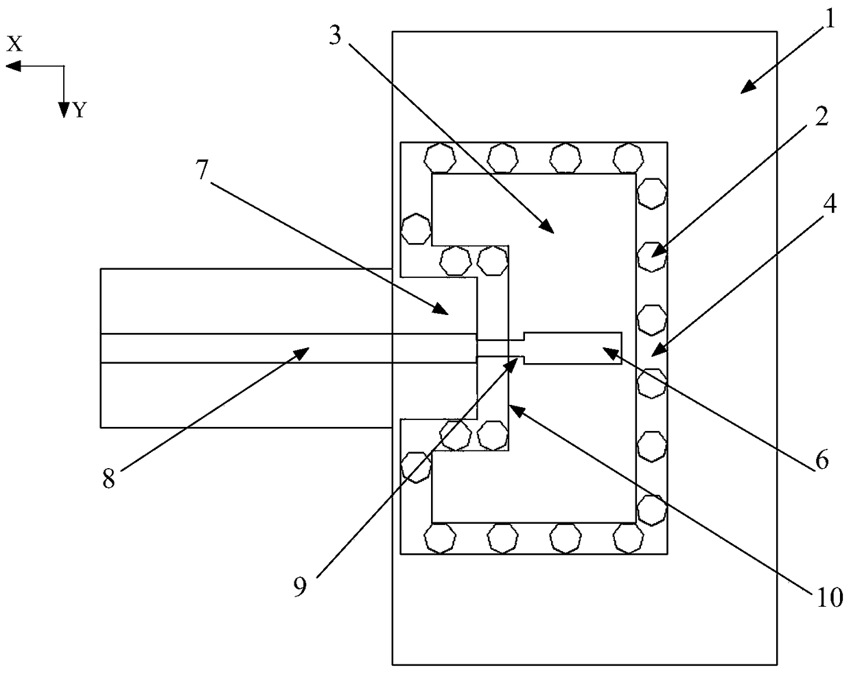 Vertical interconnection circuit structure between substrate-integrated ridge waveguide plates