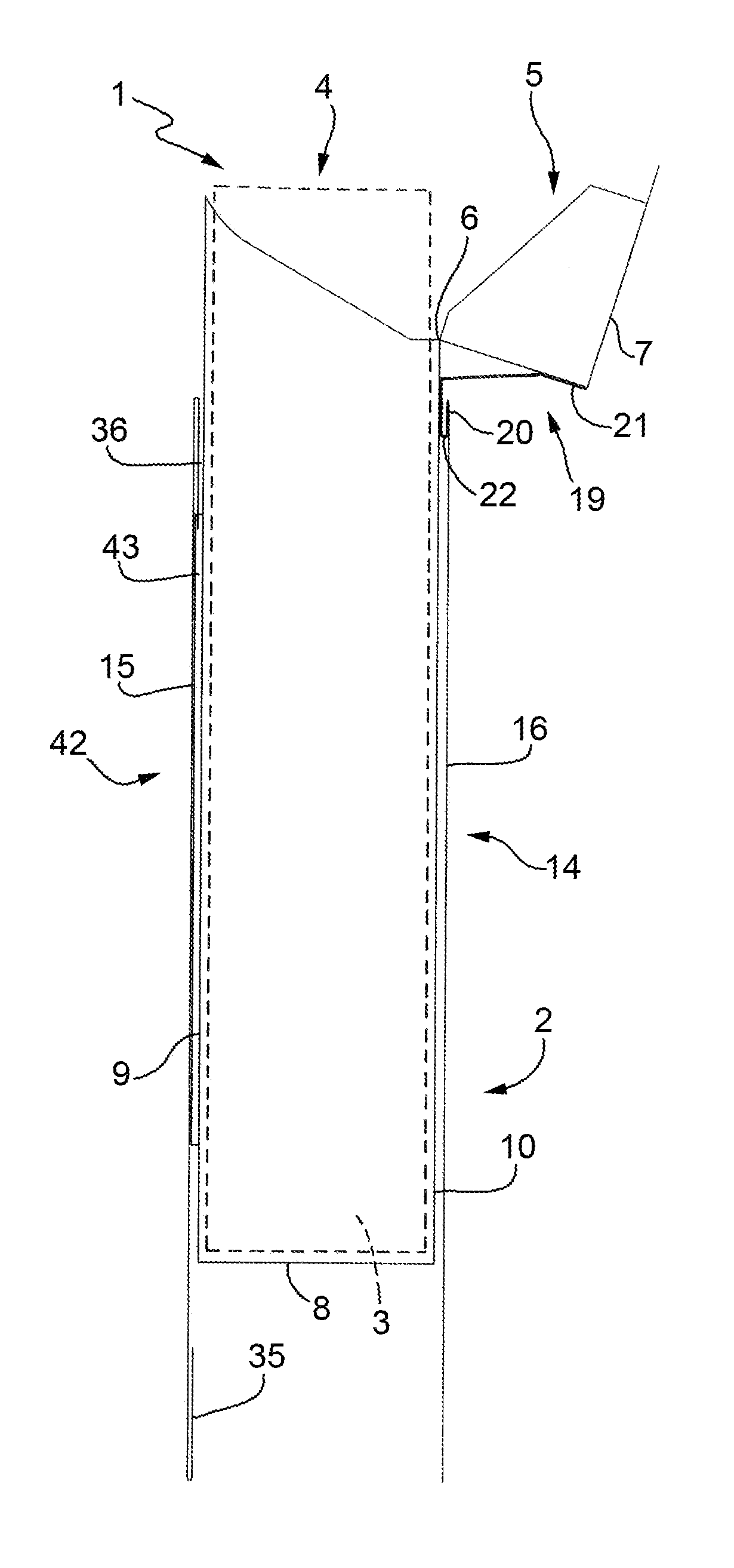 Cigarette packing machine for producing a rigid, hinged-lid packet