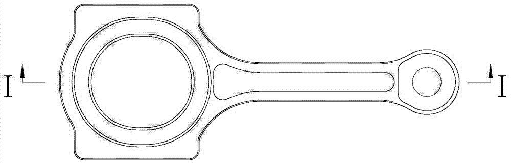 Connecting rod non-flash die forging closed die and forging process for the manufacture of key parts of automobile engines