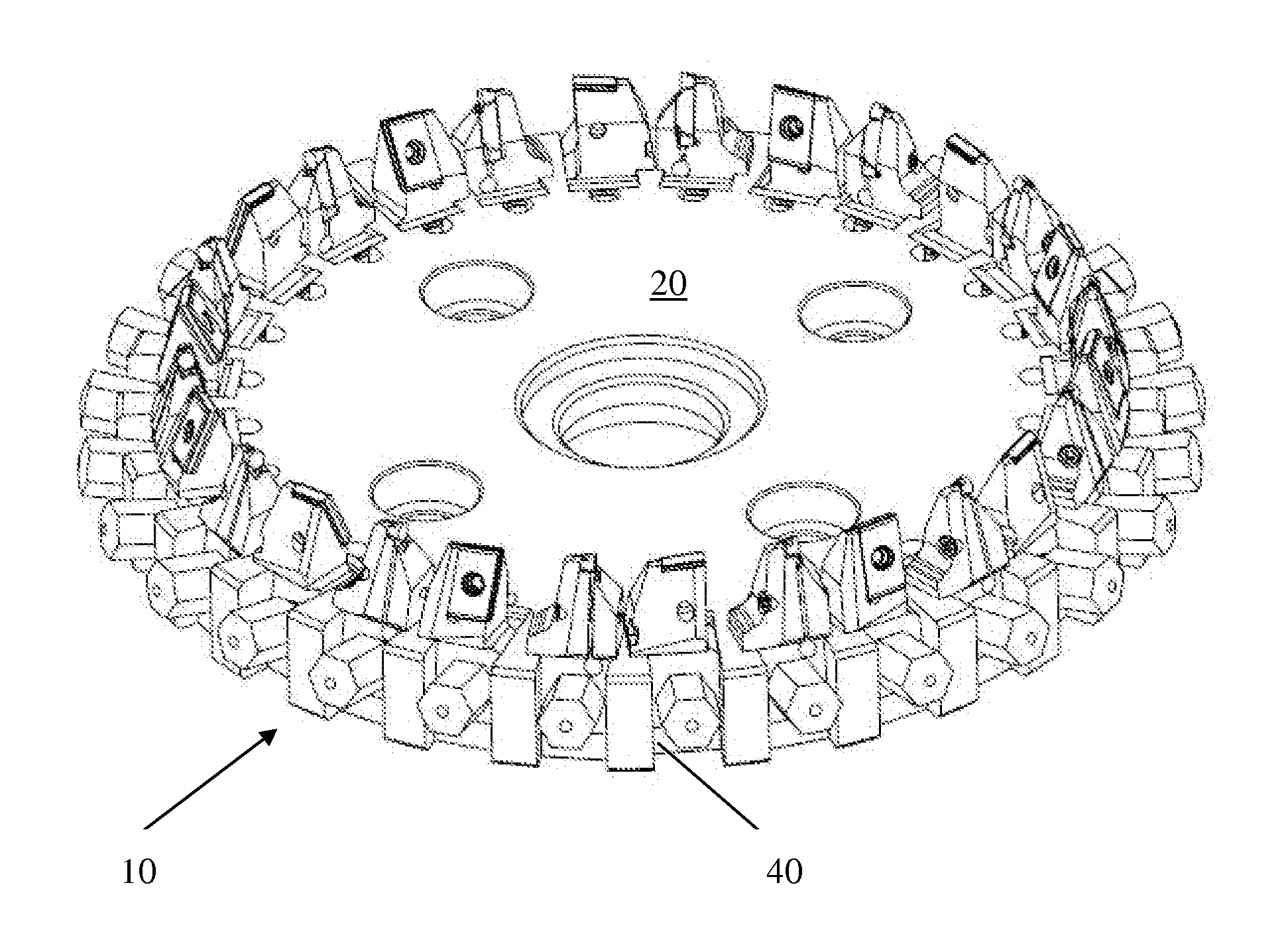 Face hobbing cutter system and indexable milling inserts for use in the same