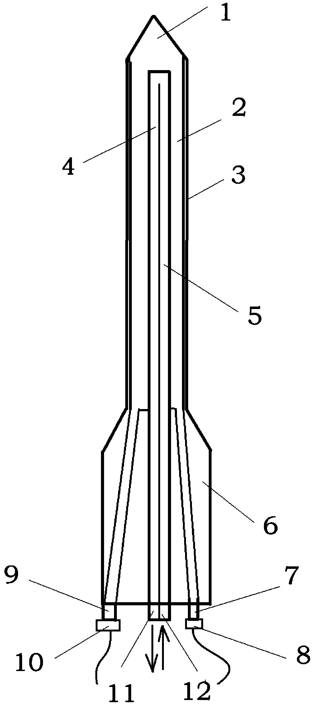 Ablation needle and monitoring system for monitoring recurrent laryngeal nerves
