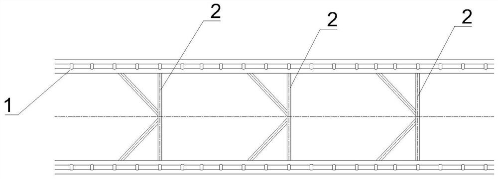 Concrete-filled steel tube arch bridge transverse support structure, arch bridge and transverse support structure design method