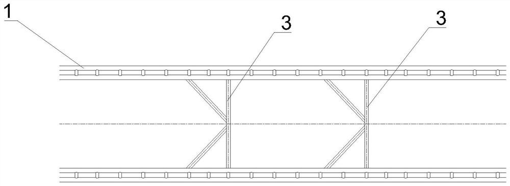 Concrete-filled steel tube arch bridge transverse support structure, arch bridge and transverse support structure design method