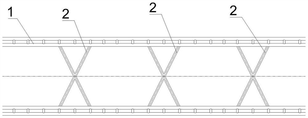 Concrete-filled steel tube arch bridge transverse support structure, arch bridge and transverse support structure design method