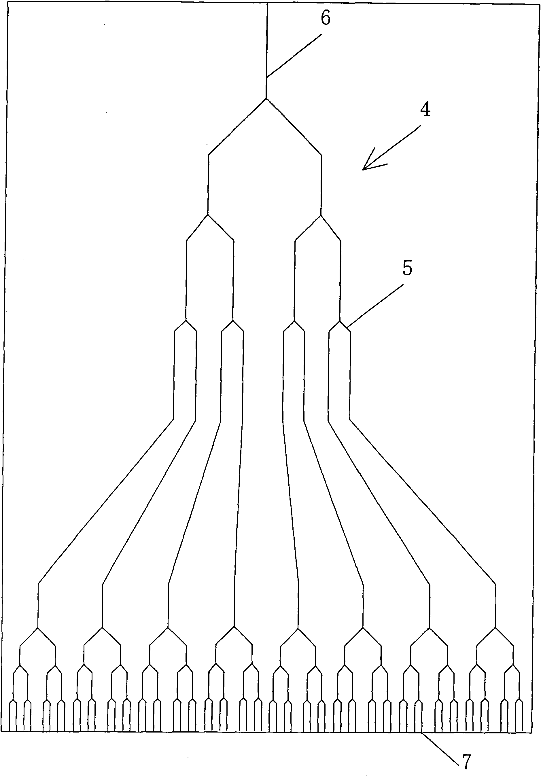 Planar optical waveguide splitter applied to Fibre To The Home (FTTH) system