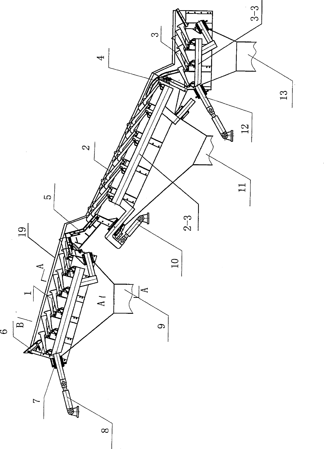 Sectional drive combined type fire grate system