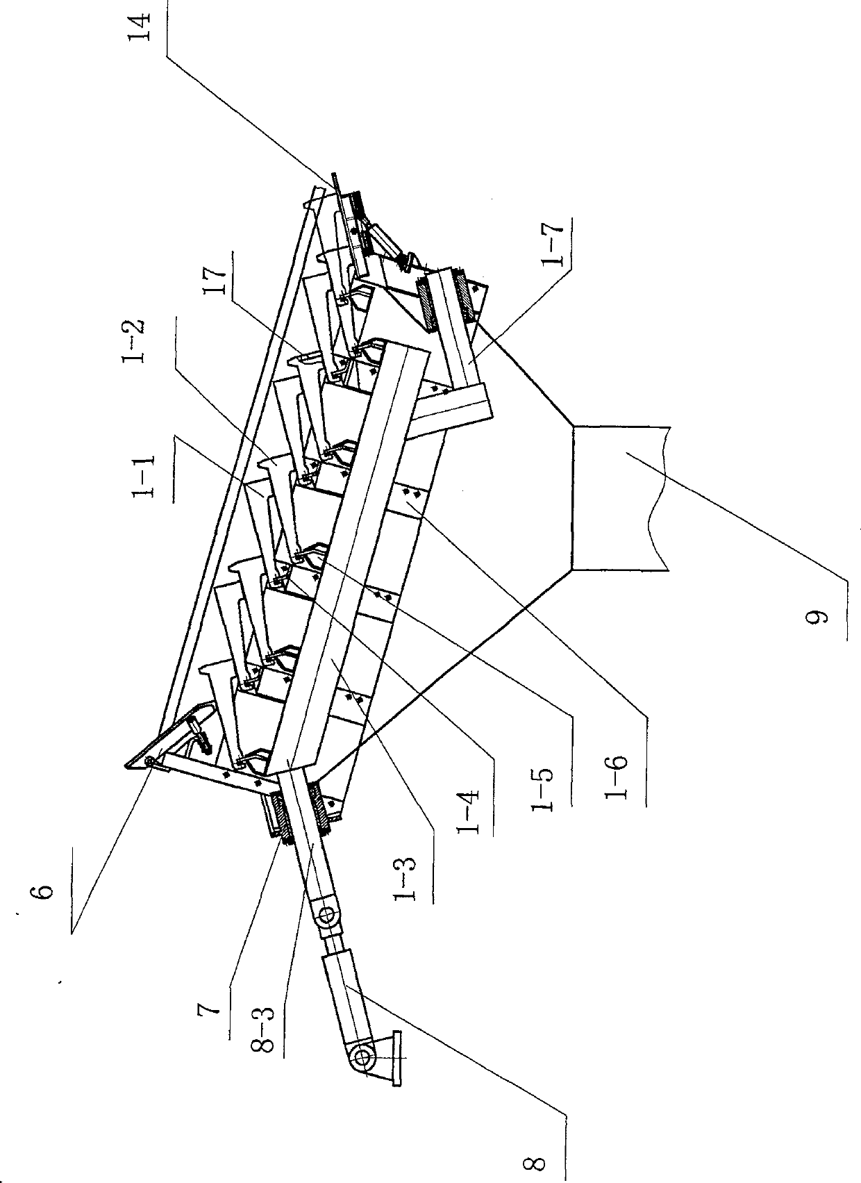 Sectional drive combined type fire grate system