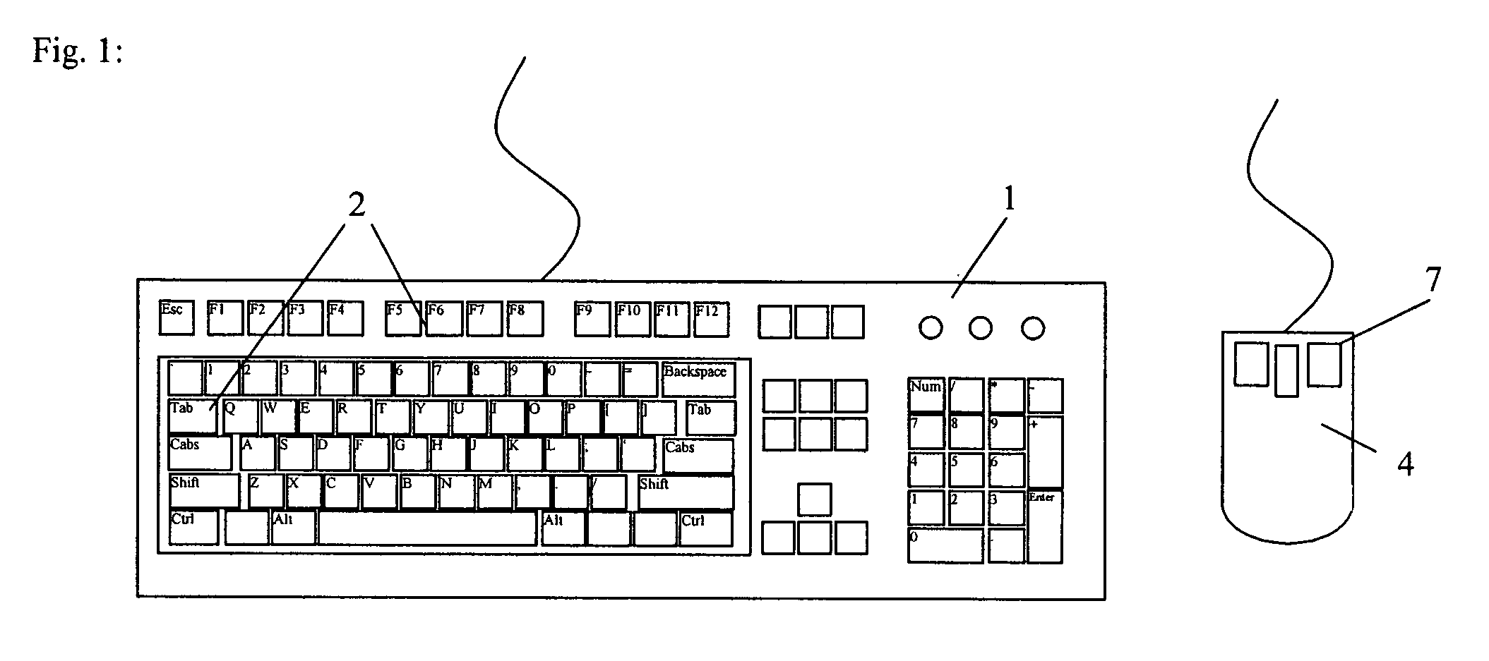 Combined keyboard and movement detection system