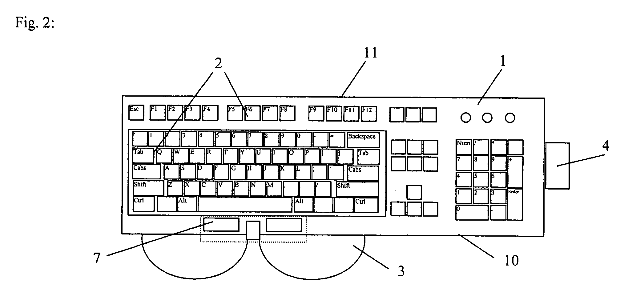 Combined keyboard and movement detection system