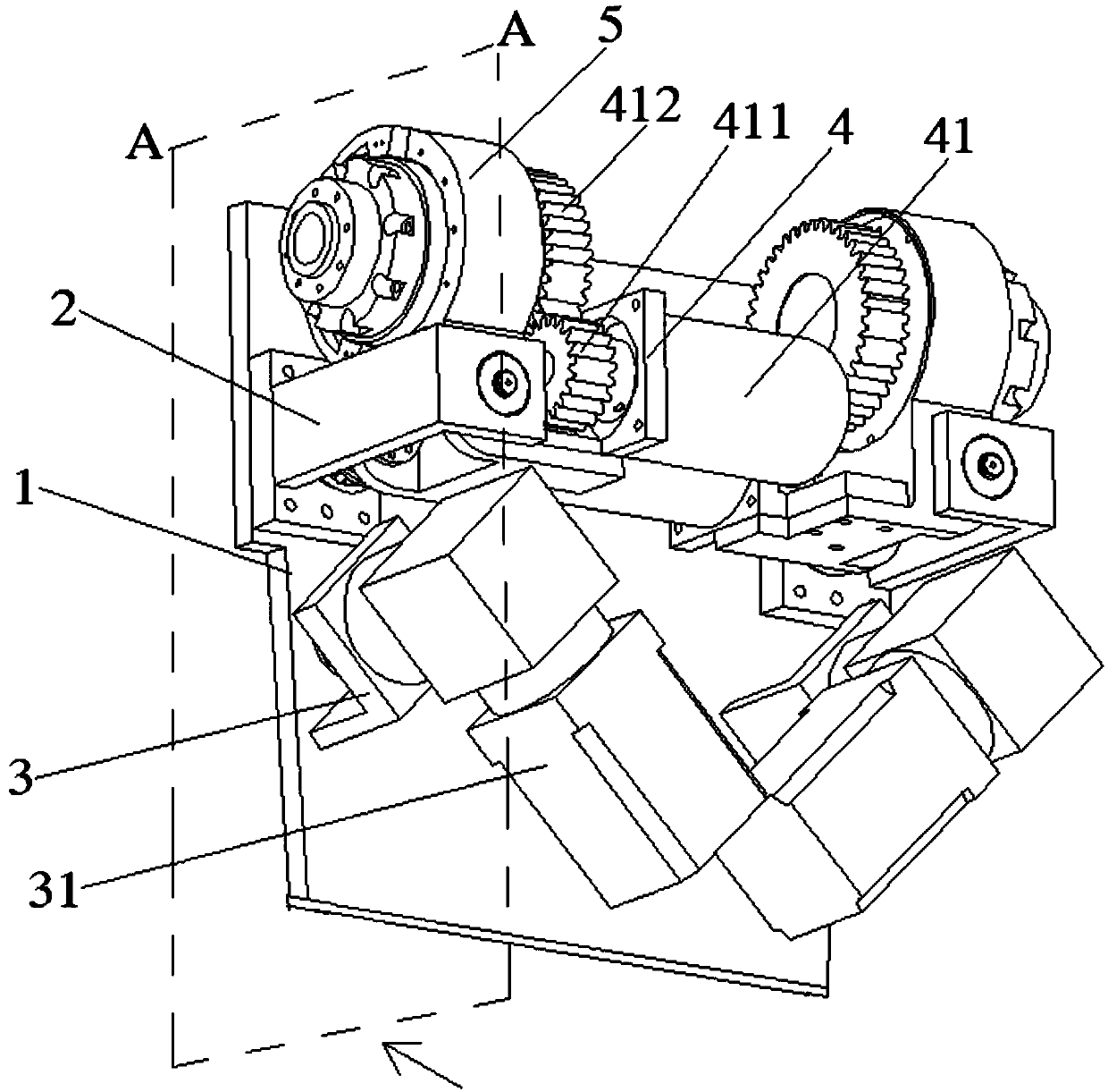 Robot shoulder device