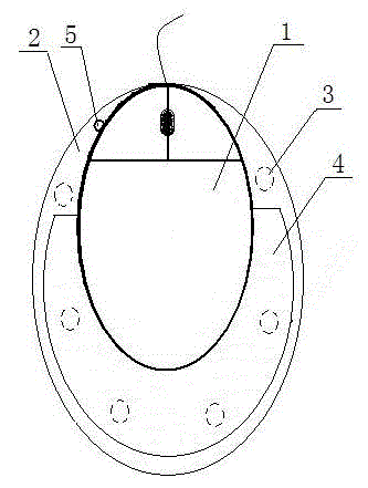 Mouse with infrared heating hand supporting plate