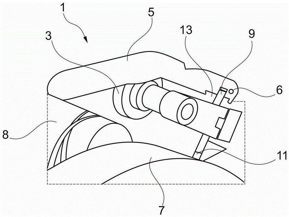 Winding device with locking mechanism for creels