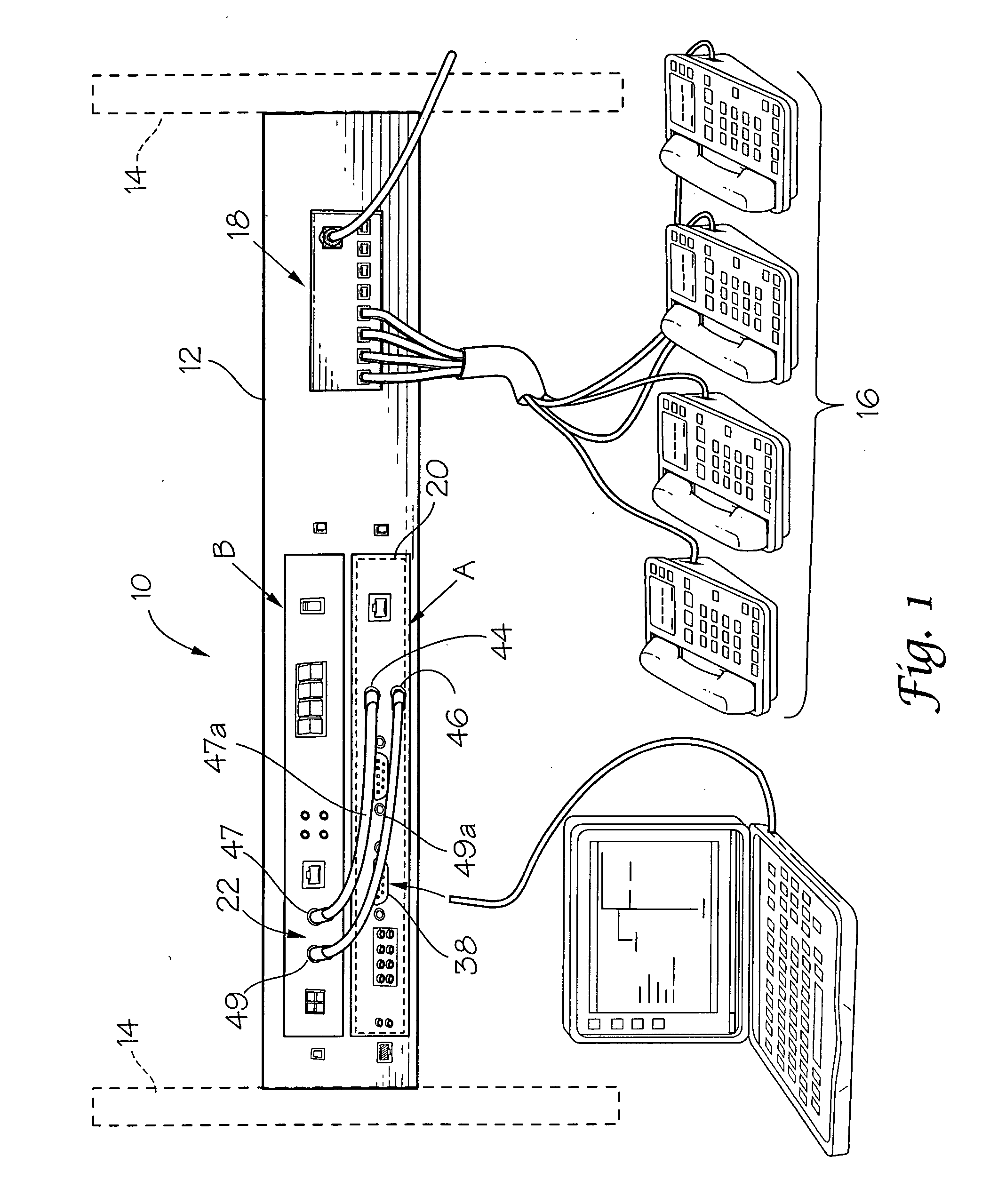 Business telephone system voicemail circuit card with integrated audio output