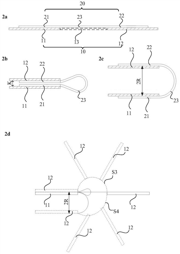 Bending structure, display device and bending jig