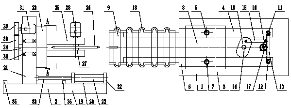 Corrugated pipe clamping machining device