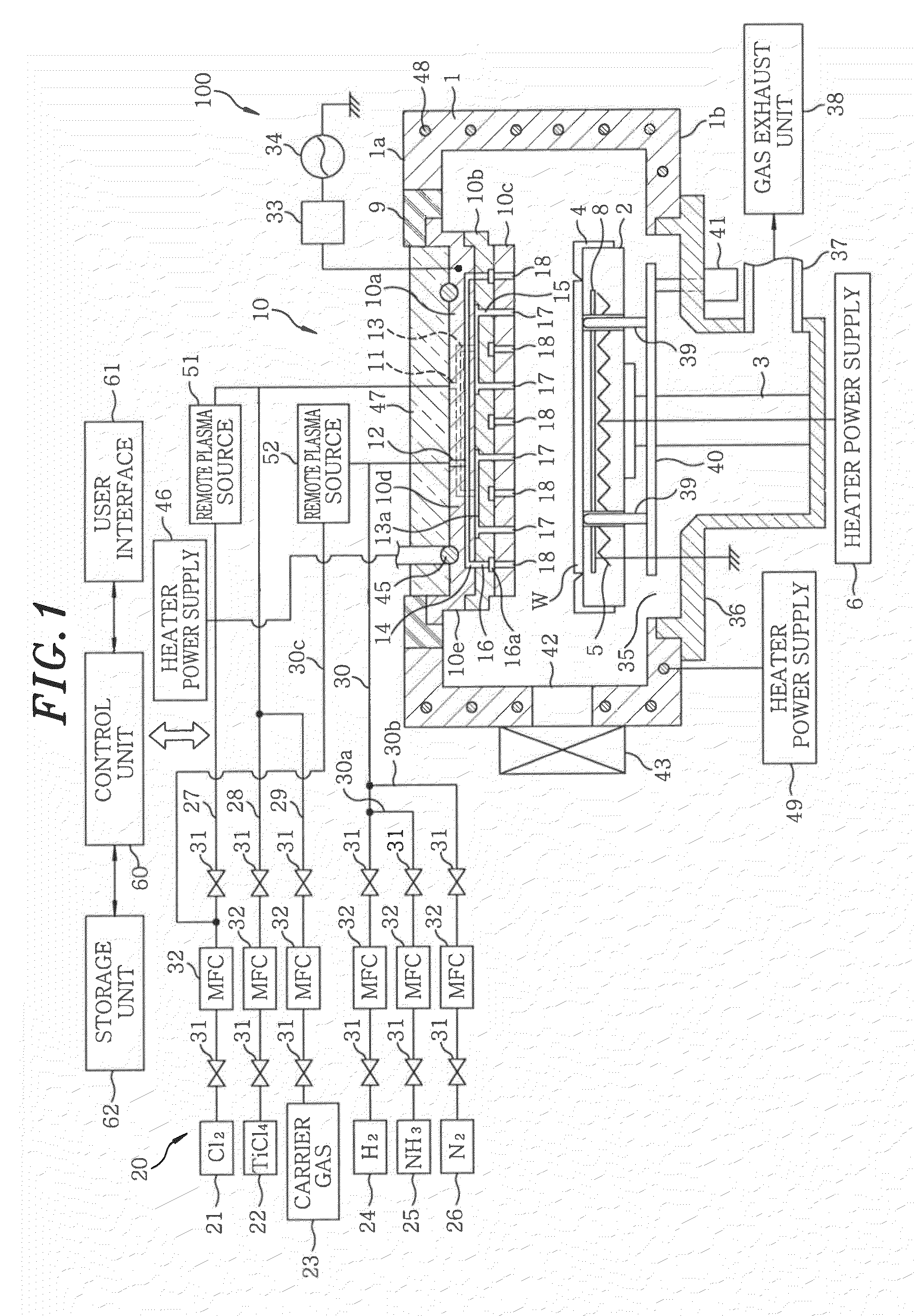 Film formation method, cleaning method and film formation apparatus