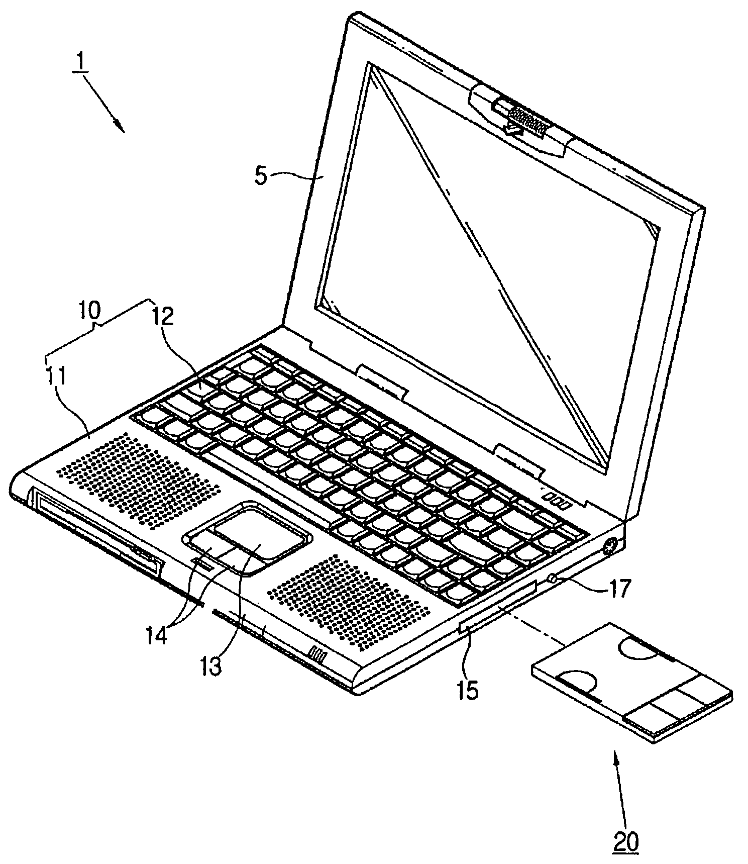 Mouse and portable computer with the same