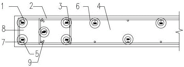 Thin-walled sleeve steel bar lap connection member with helical reinforcement restraint