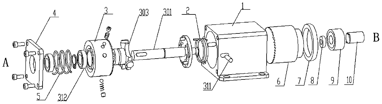 Lead screw braking device for vehicle automatic doors