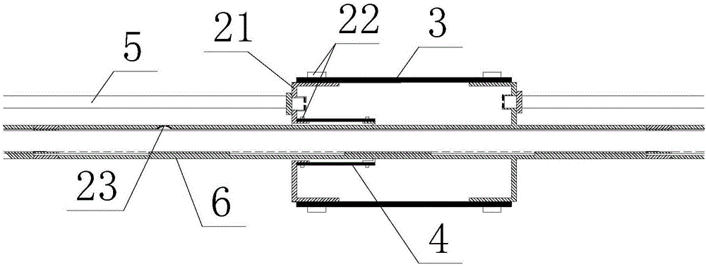 Bottom plate mining failure zone segmental observation method