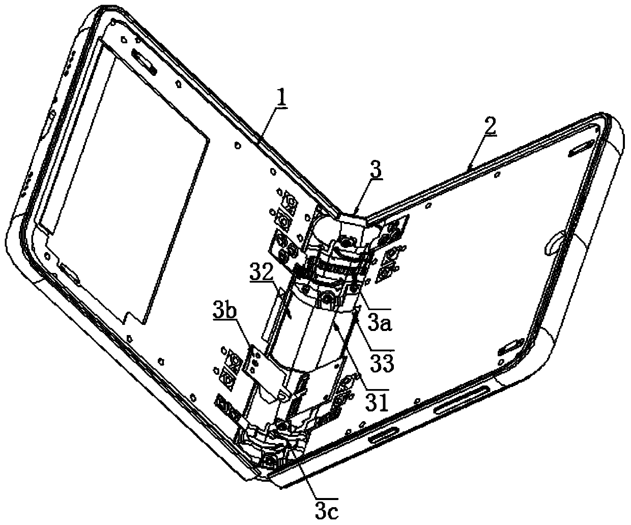 Infolding flexible screen terminal