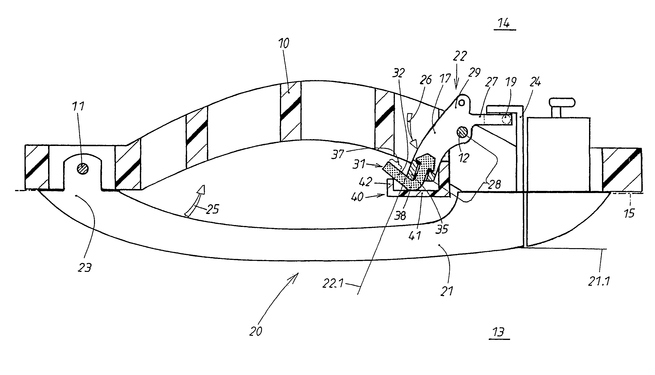 Device for operating locks on doors or hatches of vehicles