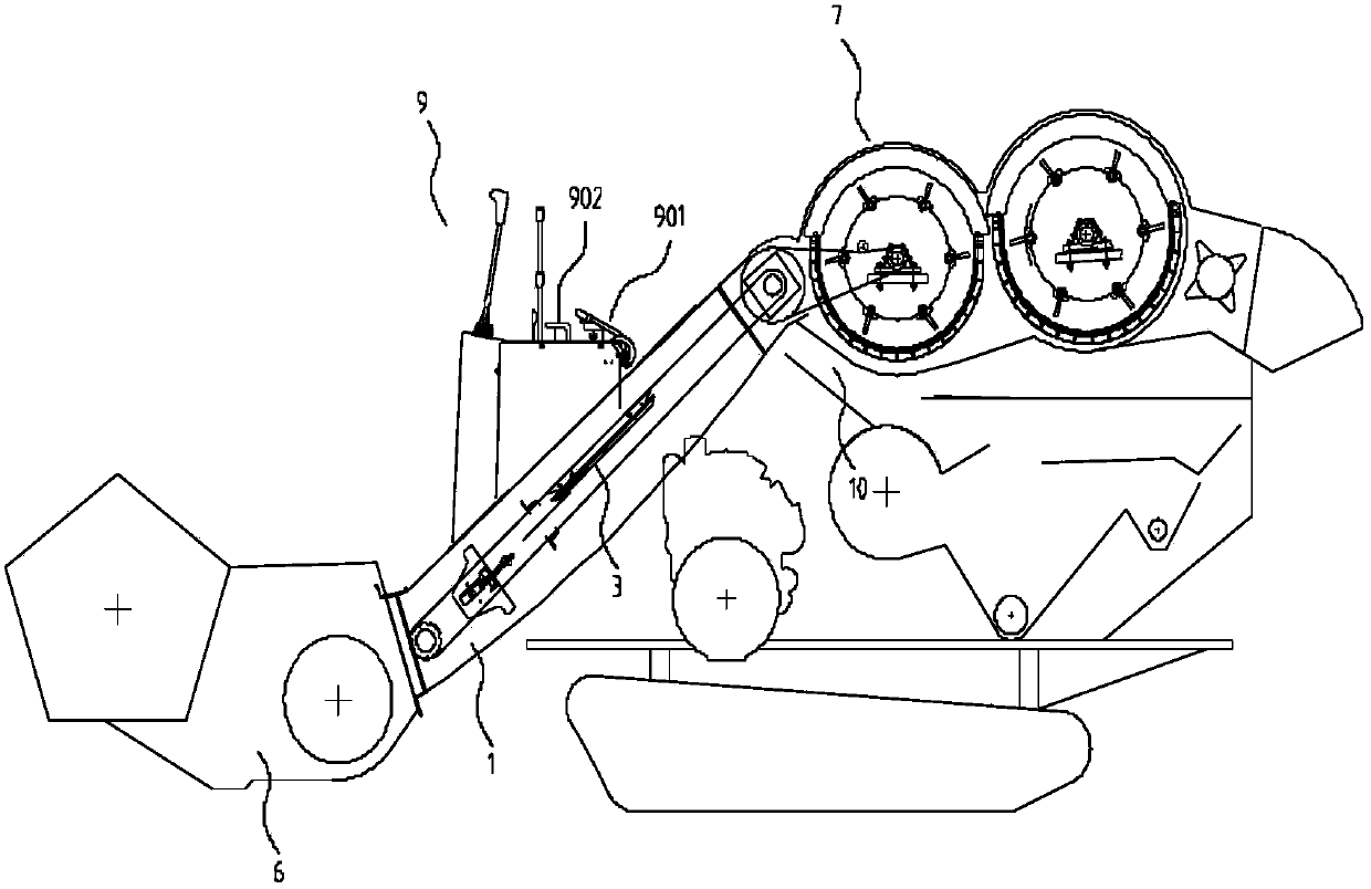 A conveying trough for a combine harvester with the function of forward-rotating conveying and reverse-reversing grass removal