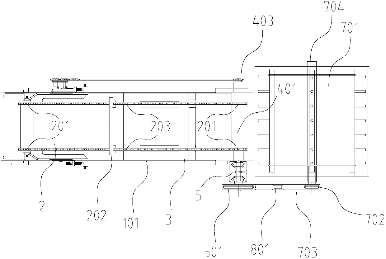 A conveying trough for a combine harvester with the function of forward-rotating conveying and reverse-reversing grass removal