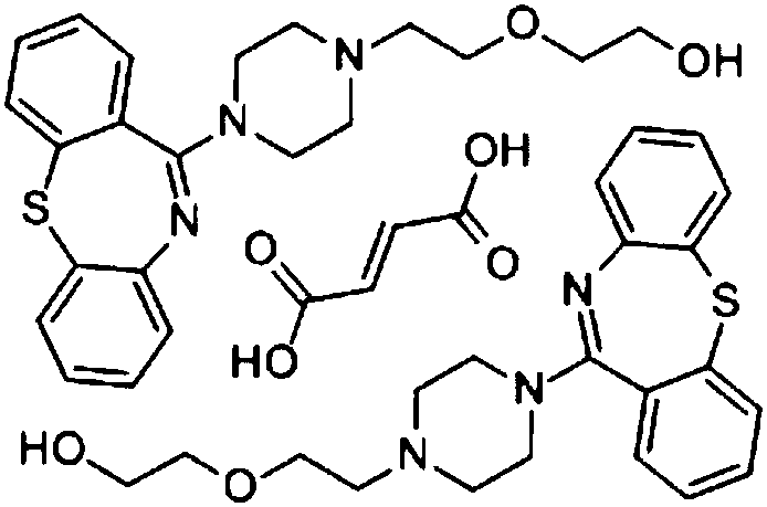 Quetiapine fumarate sustained-release tablet and preparation method thereof