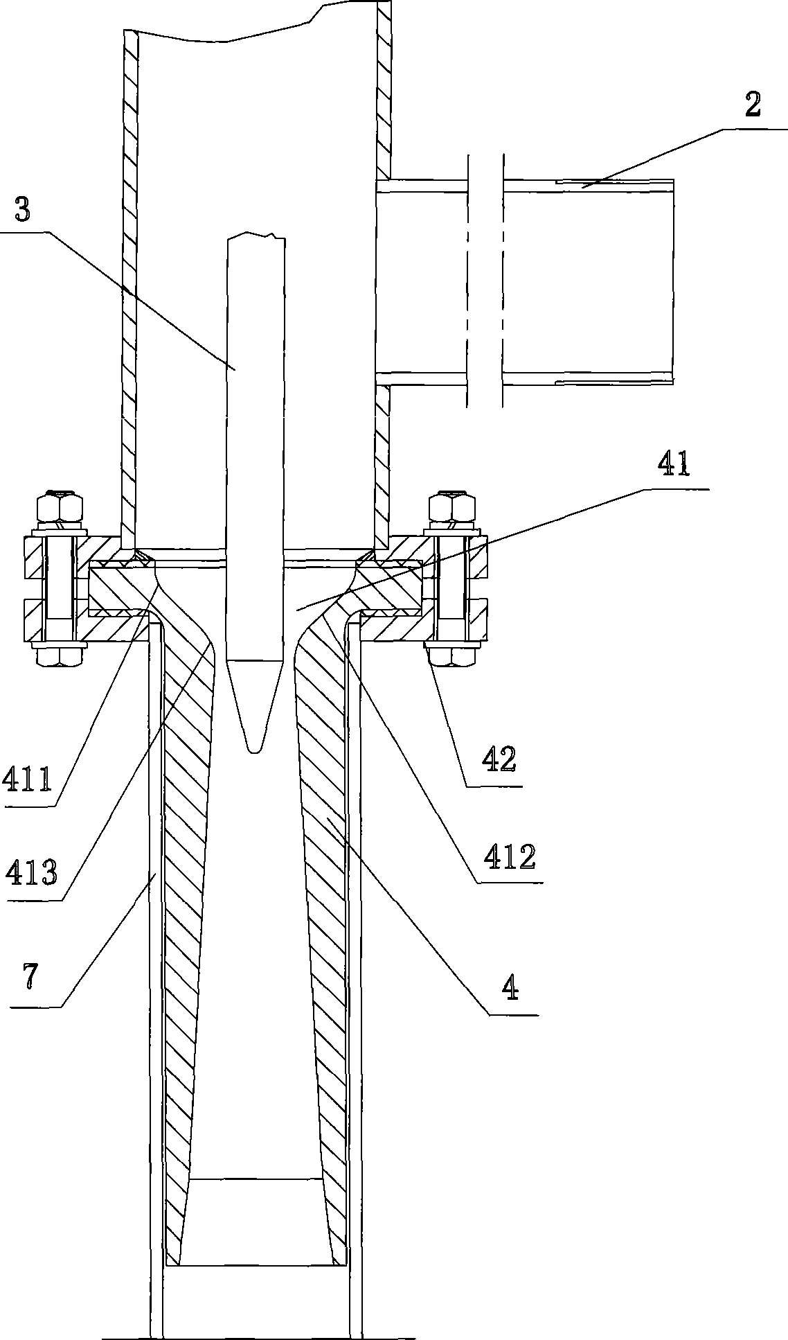 Automatic adjustable dragging method pipe