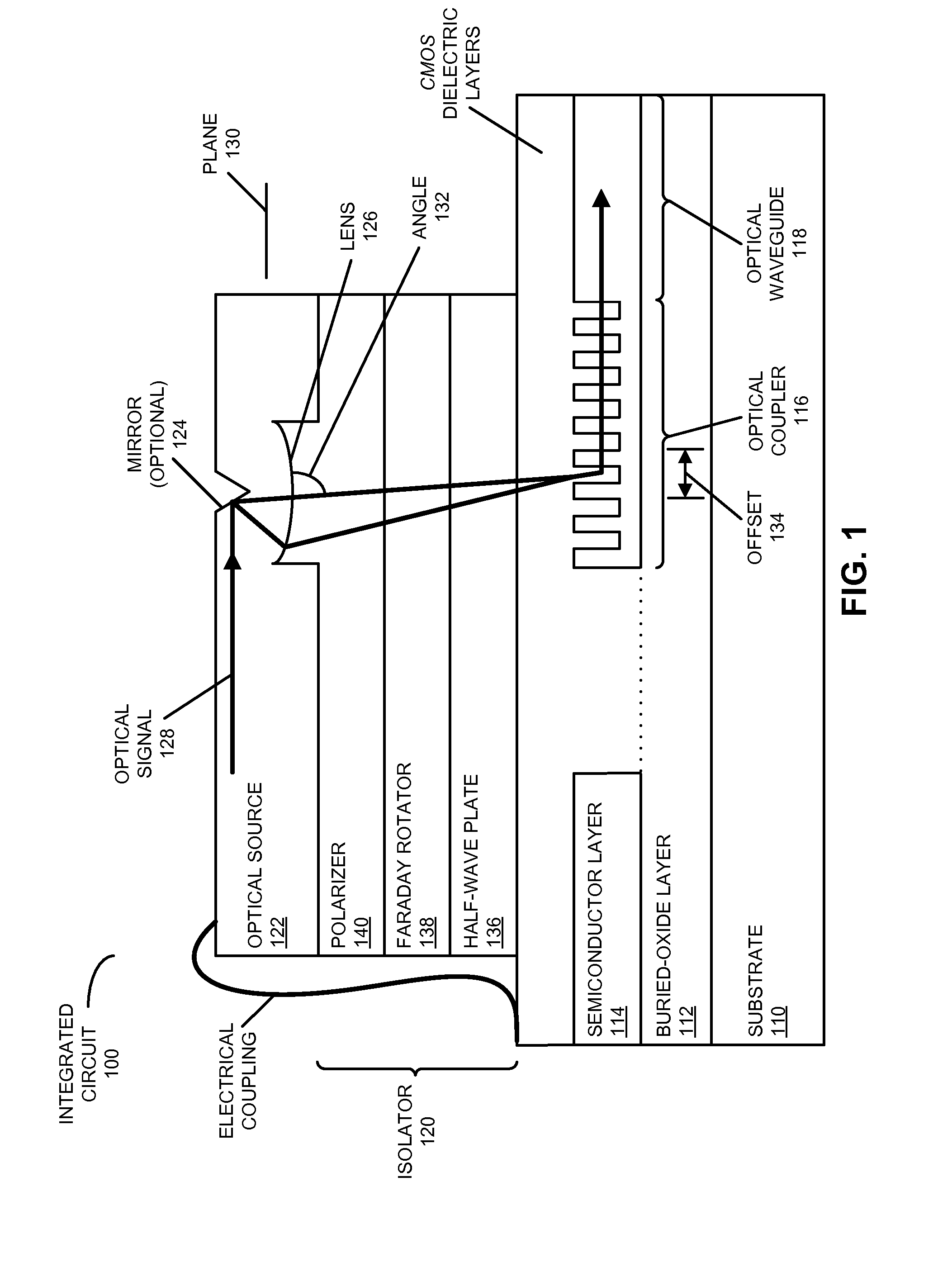 Integrated laser with back-reflection isolator