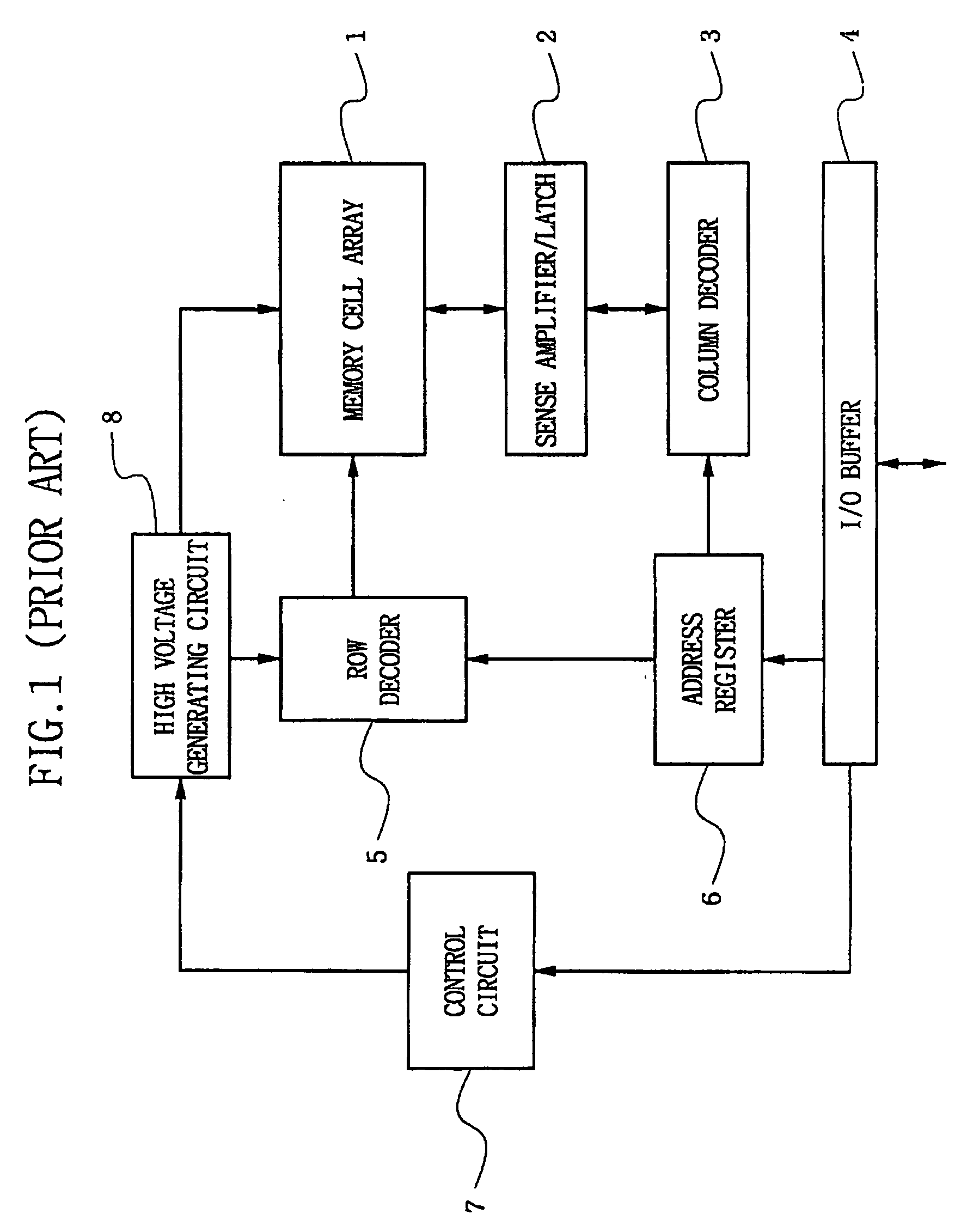 Nonvolatile semiconductor memory device having reduced electrical stress