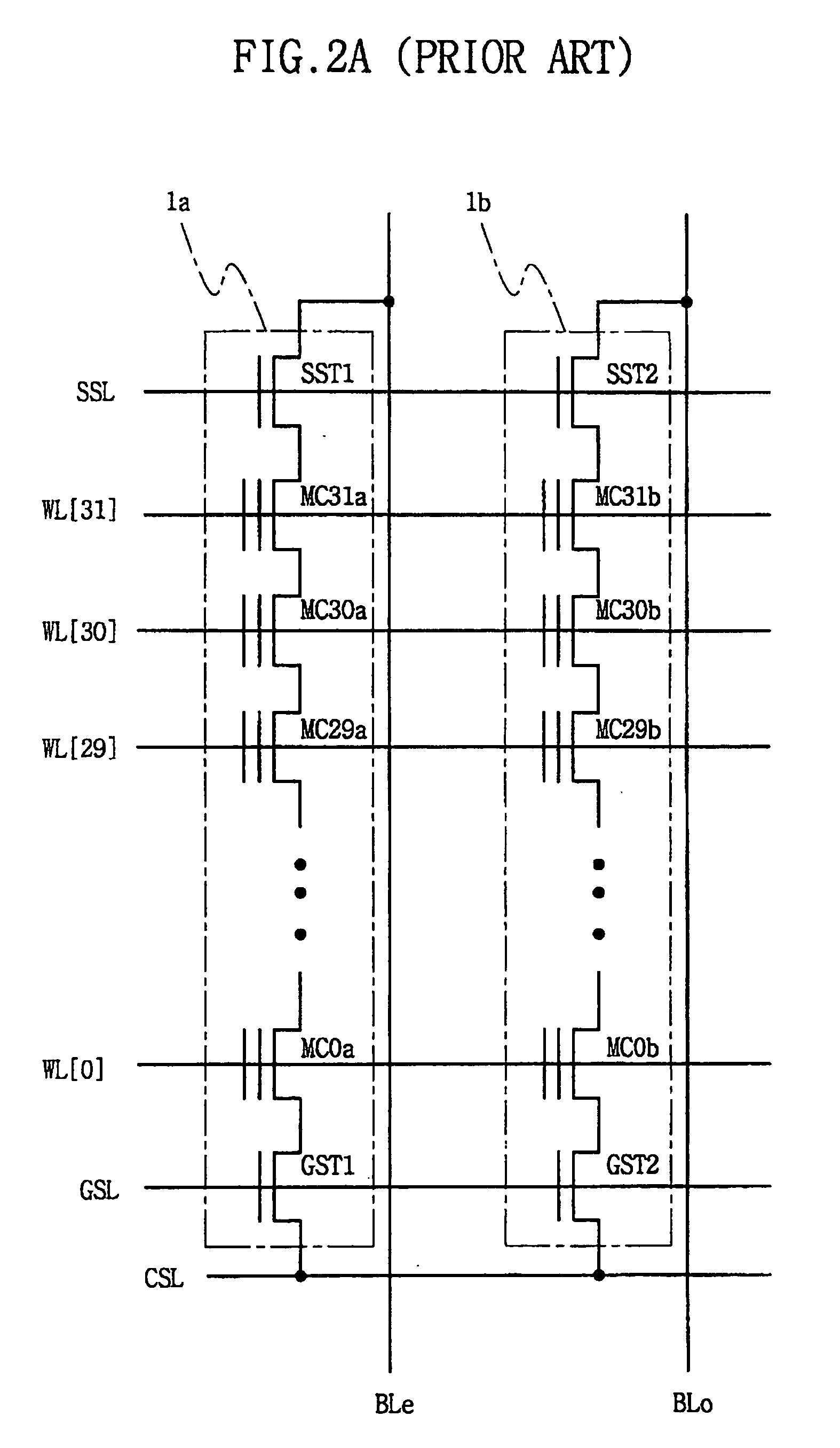 Nonvolatile semiconductor memory device having reduced electrical stress