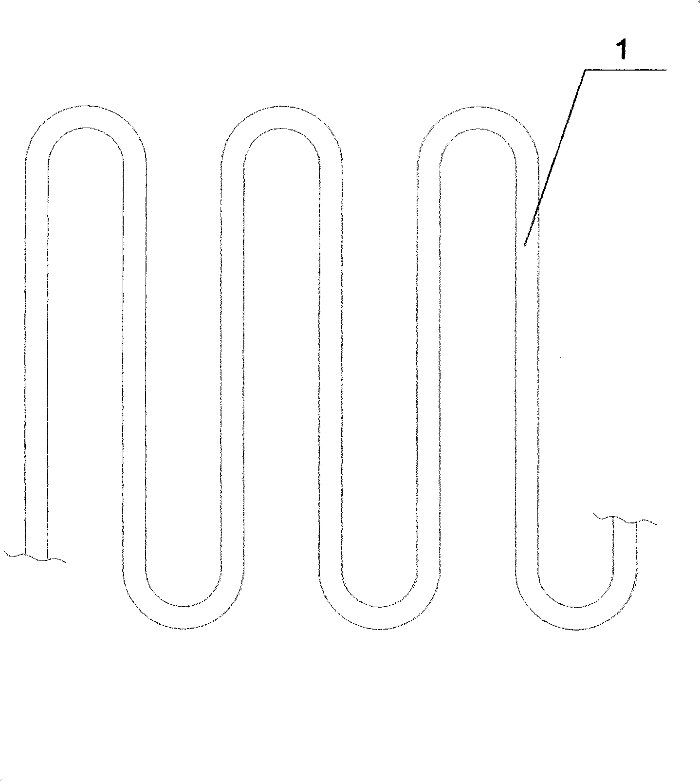 Heat exchange tube of fat and oil processing equipment