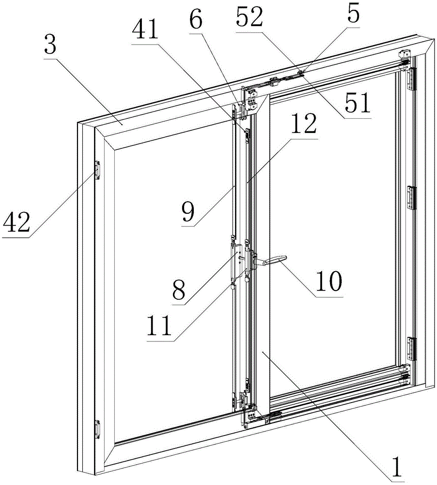Push-and-pull and side-hung door and window hardware system and use method thereof